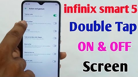 infinix smart 5 double tap on off screen setting / infinix smart double tap turn on off screen