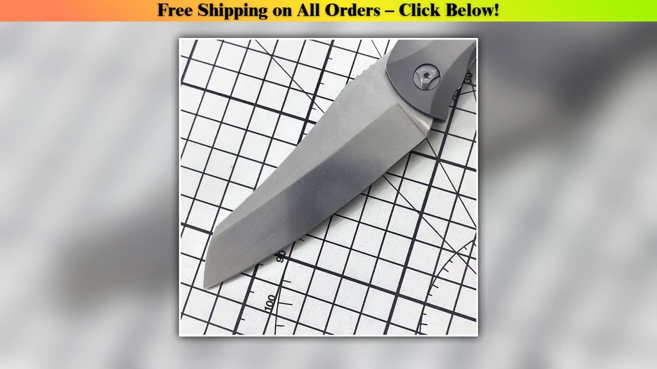 C238 Folding Knife S90V Blade Titanium Alloy Handle Outdoor Camping Fishing Hunting Knife EDC