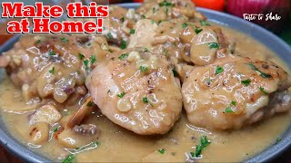 CHICKEN thigh & GRAVY Turned out VERY DELICIOUS 💯✅ SHARING SIMPLE WAY of COOKING Chicken thigh❗
