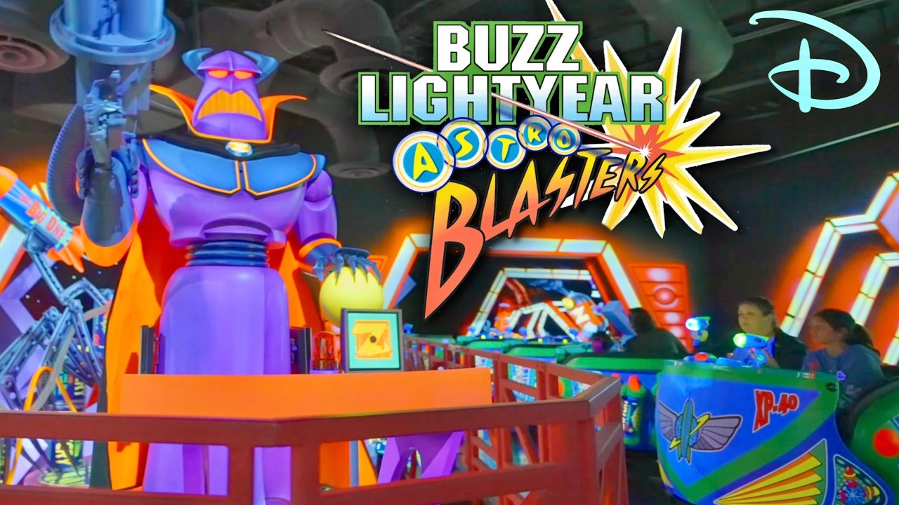 Buzz Lightyear's Astro Blasters 目覚まし時計美品 Buzz Lightyear Astro Blasters Ride at Disneyland 2025 (4K