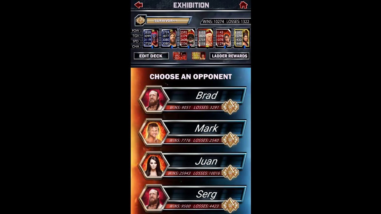 WWE SuperCard with redmissed