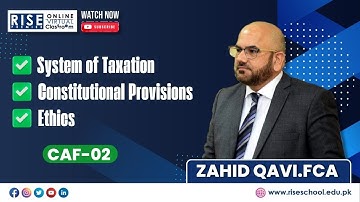 CAF 2   Sir Zahid Qavi   Ch  01,02,03