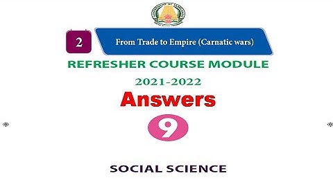 9th social REFRESHER COURSE MODULE Chapter 2 Answers For Englishmedium_TN SAMACHEER REFRESHER COURSE