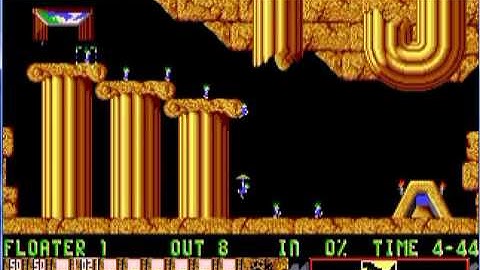 Lemmings 1 Fun Level 2 Only floaters can survive this.mpg