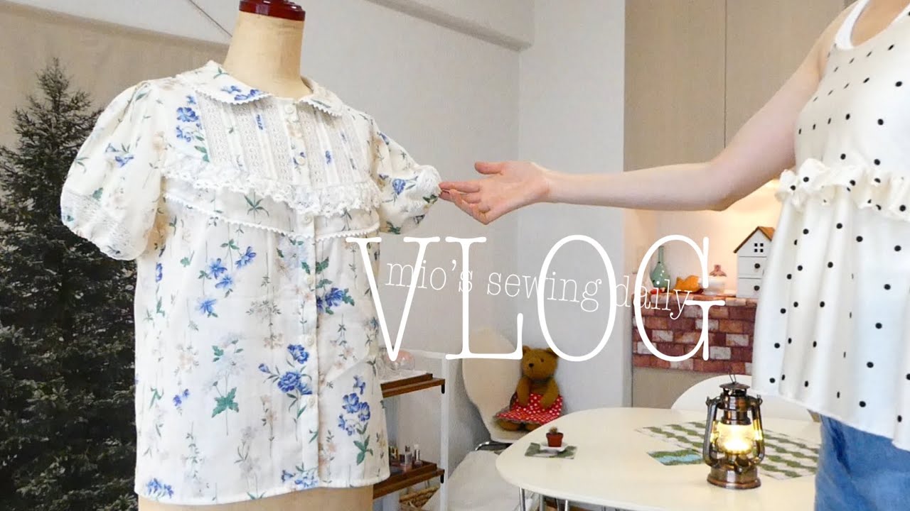 ダブルガーゼで汗かきでも快適な夏用ブラウスを作る日常👚私のお盆ルーティン海鮮BBQに美しい和食器/イチジクの木🪾