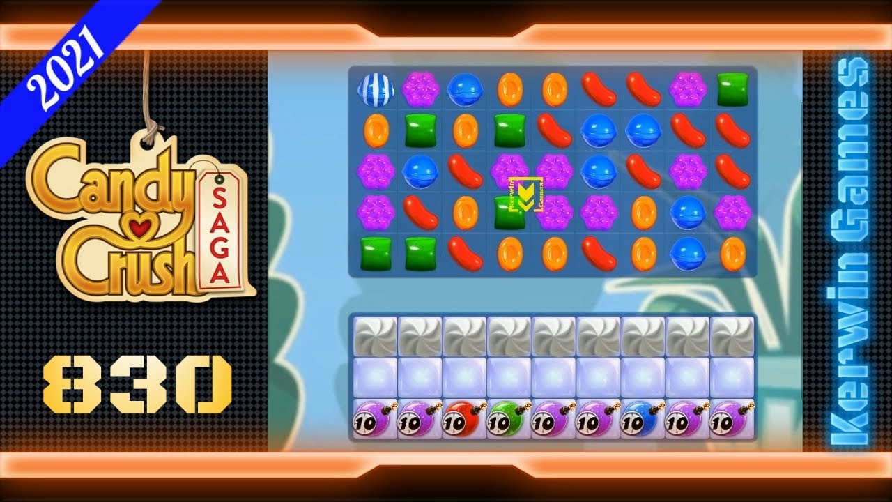 Candy Crush Saga Level 830 - Nightmarishly Hard Level - No Boosters