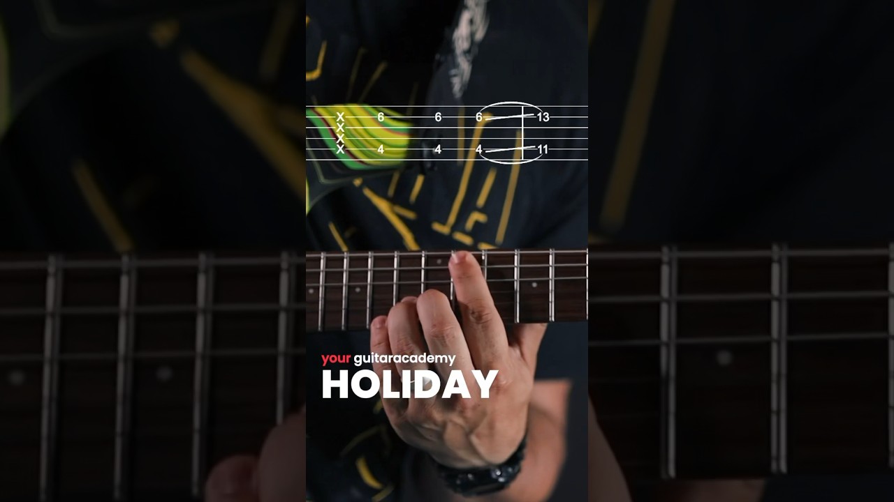 Holiday - Green Day #guitarlesson adlı videoyu YouTube'da izle Holiday - Green Day #guitarlesson adlı videoyu YouTube'da izle