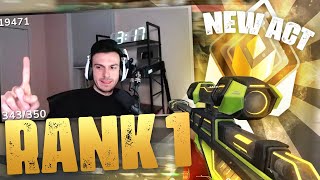 Grinding for RANK 1 in the NEW ACT! | VALORANT | tarik