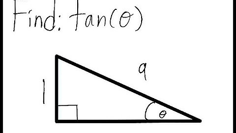 Right Triangle Trigonometry: Find tan (𝜃) for the given right triangle