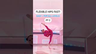 How to get Flexible Hips FAST + EASY! 2 🩷 #flexibility #stretching #yoga