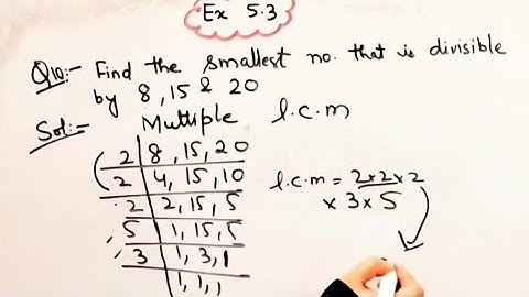 Find the smallest square number that is divisible by each other numbers 8, 15 and 20 I