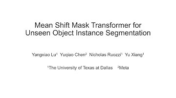 Mean Shift Mask Transformer for Unseen Object Instance Segmentation
