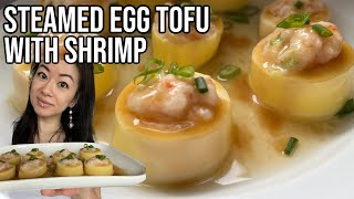 🍤 HEALTHY Steamed Egg Tofu with Shrimp Recipe in 15 Minutes! Using Buydeem Electric Food Steamer screenshot 4