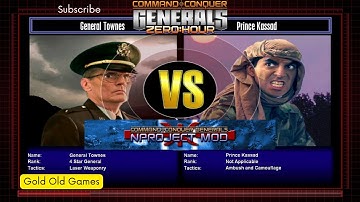 C&C Generals Zero Hour NProject Mod Challenge Hard Gameplay - General Townes vs Prince Kassad