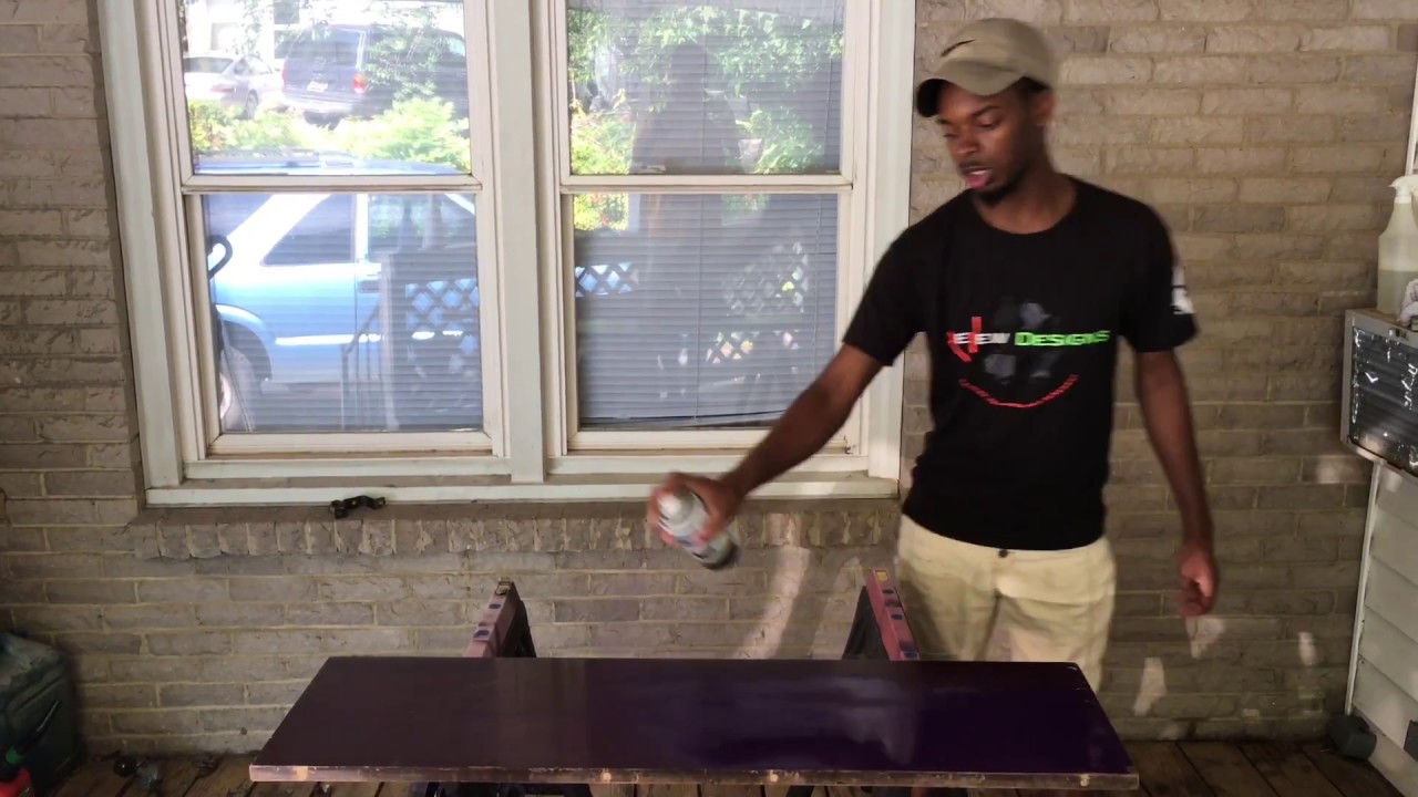 How to Spray Paint A Shelf - YouTube