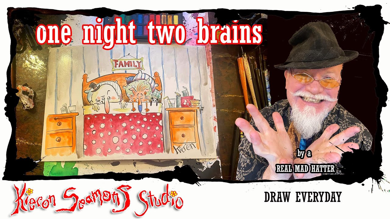 ONE NIGHT TWO BRAINS……. FULL DRAWING VIDEO. - YouTube