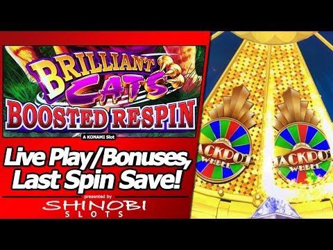Brilliant Cats Boosted ReSpin Slot - Live Play, Free Spins Bonuses and Last Spin Save