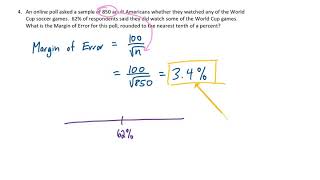 Calculate the Margin of Error and 95% Confidence Interval (Statistics #4)