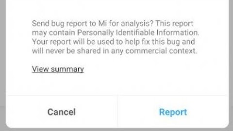 how to fix send bug report to mi for analysis | fix keeps stopping problem
