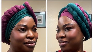 TWO QUICK AND EASY HEAD WRAP FOR BEGINNERS #headwrap #tutorial #turban #trending #fashion #howto 