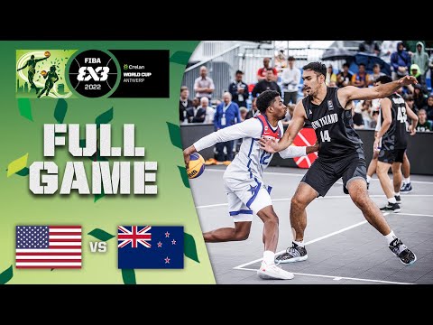 USA v New Zealand | Men Play In | Full Game | Crelan FIBA 3x3 World Cup 2022