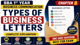 Types of Business Letters | BBA 1st Year Business Communication 🔥