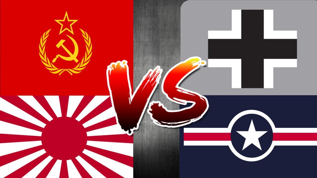 Hoi4 World At War W Healthbars 1v1v1v1 Axis Vs Allies Vs Japan Vs Soviet Union Youtube