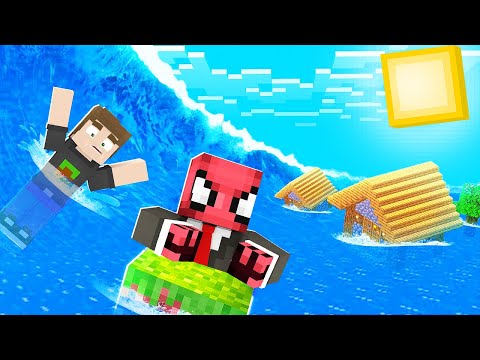 TSUNAMİDE HAYATTA KALMAK! 🌊 - Minecraft