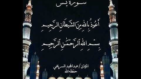 سورة يس .. بصوت المؤذن عبدالمجيد السريحي