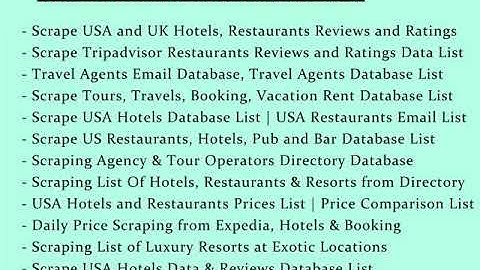 Scraping Hotel Reviews from TripAdvisor - Data Scraping Services
