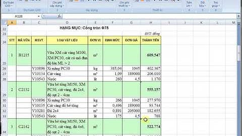 Lập dự toán nhiều hạng mục trên 1 file, quản lý hạng mục, cập nhật hạng mục