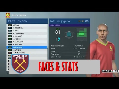 East London (West Ham United) PES 2018 Stats