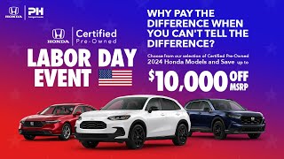 Drive a 2024 Honda for less during Labor Day at Paragon Honda