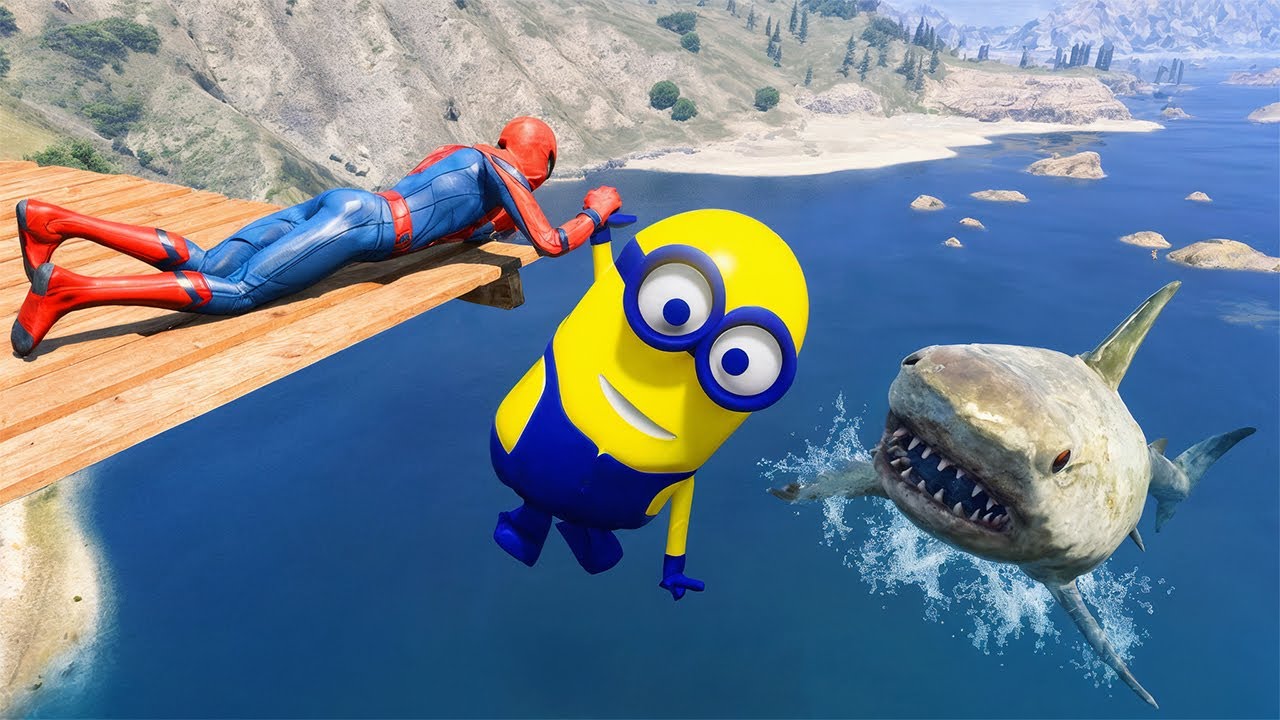 GTA 5 Spider Man Vs Minions | Ragdolls Compilation Ep 5 - RagdollSplash