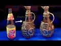 Diy steampunk bottle art  vintage bottle decoration idea  bottle art  crafty hands
