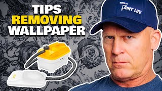 Removing Wallpaper Using A Steamer.  Wallpaper Removal Hacks.  DIY home improvement wallpapers
