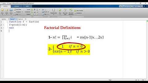 Recursive programming in MATLAB