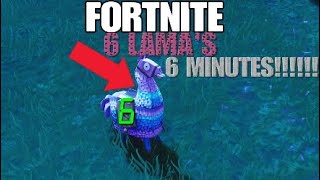 6 LAMAS IN 6 MINUTES!!!!!! -FORTNITE BATTLE ROYALE