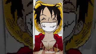 Crochet Blanket PIXEL ART LUFFY. #pixelartluffy #tapestrycrochet #onepiece #crochetblanket