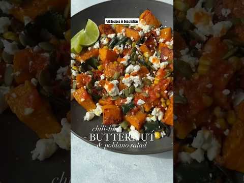 "Moroccan-Inspired Butternut Squash & Poblano Salad Recipe #shorts #saladrecipe #healthyfood