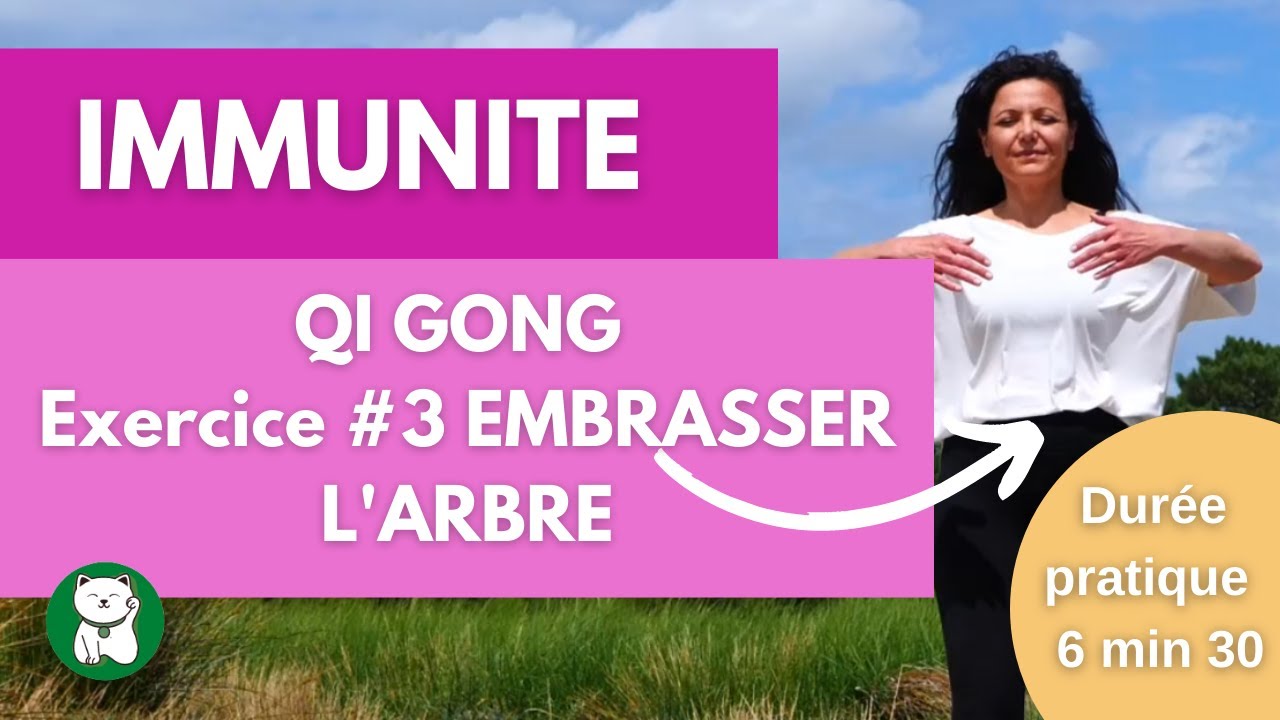 Qi gong 1 jour une posture | Embrasser l'Arbre la posture immunité | Qi