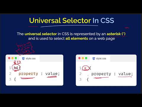 CSS for Beginners | Universal Selector | Web Development Tutorials #34