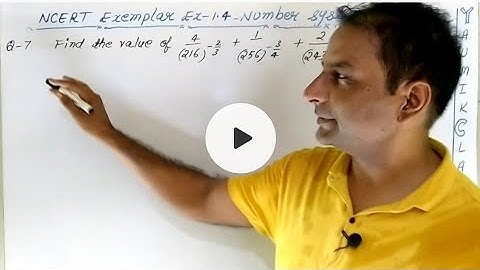 Class-9 NCERT Exemplar Ex-1.4 Q 7 Maths || Number System