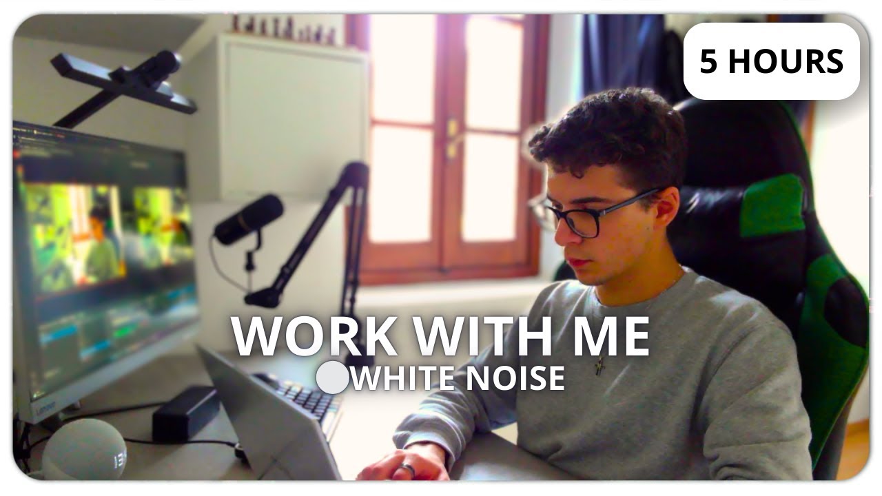 5 HOURS | ⚪ White Noise for Deep Focus | Study & Work With Me, Pomodoro ...