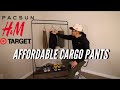 BUDGET FRIENDLY CARGO PANTS || UNDER $60 || PACUSUN, H&M, TAGRET (ON BODY)