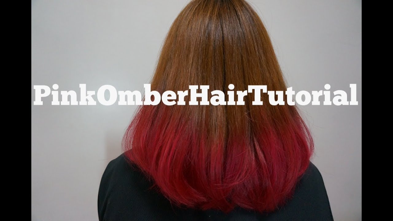 Pink Omber Hair Tutorial ピンクグラデーションヘアカラー カラートリートメント使用 Youtube