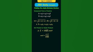 Hoe bereken je de hoek tussen twee vectoren? #jeedailyconcepts #vectoralgebra