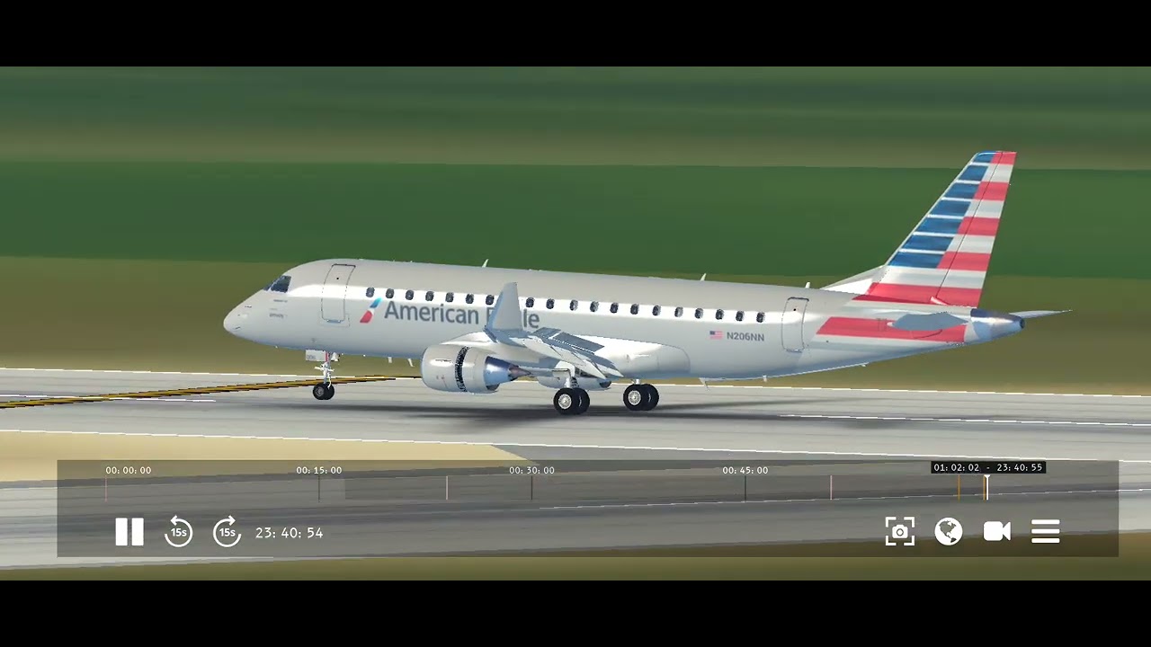 American Eagle E175 Smooth Landing KALO (Infinite flight) AAVA