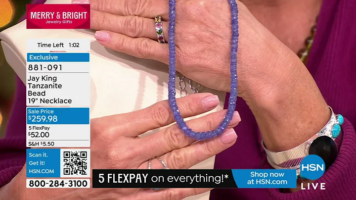 Jay King Sterling Silver Tanzanite Bead 19" Necklace