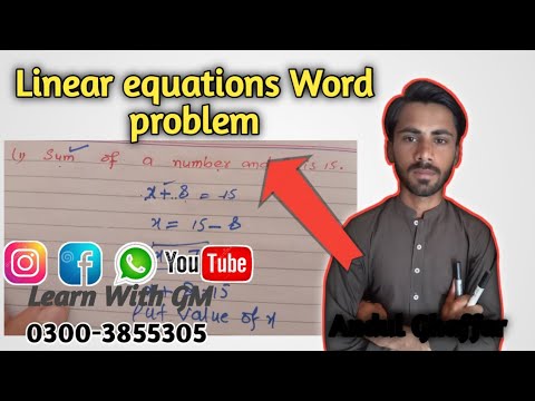 How to solve word problems|linear equations problem with easy tricks # ...